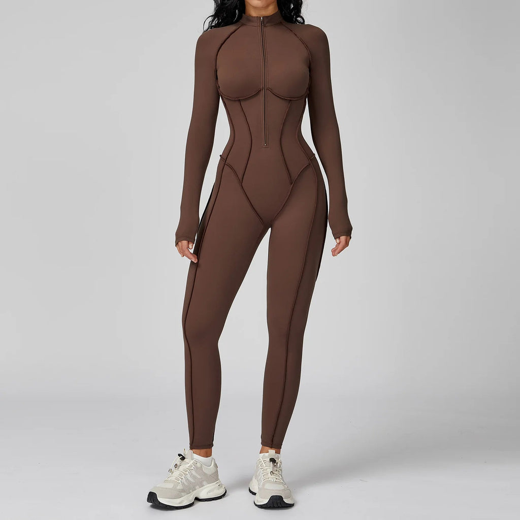 Trinity Power Bodysuit – Long-Sleeve Zip-Up Jumpsuit House of Trinity