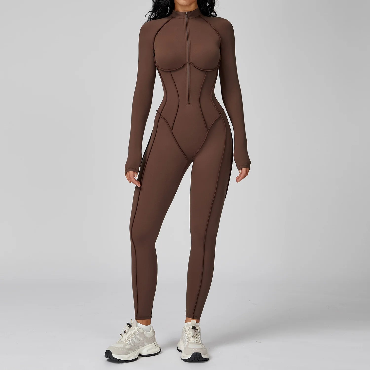 Trinity Power Bodysuit – Long-Sleeve Zip-Up Jumpsuit House of Trinity