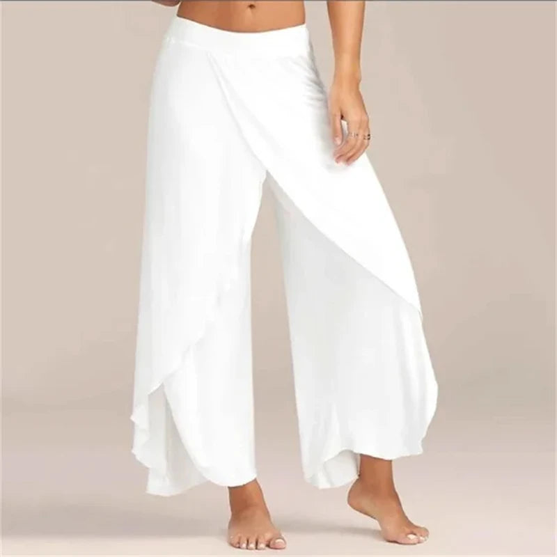 Trinity Crossover Wide-Leg Yoga Pants House of Trinity