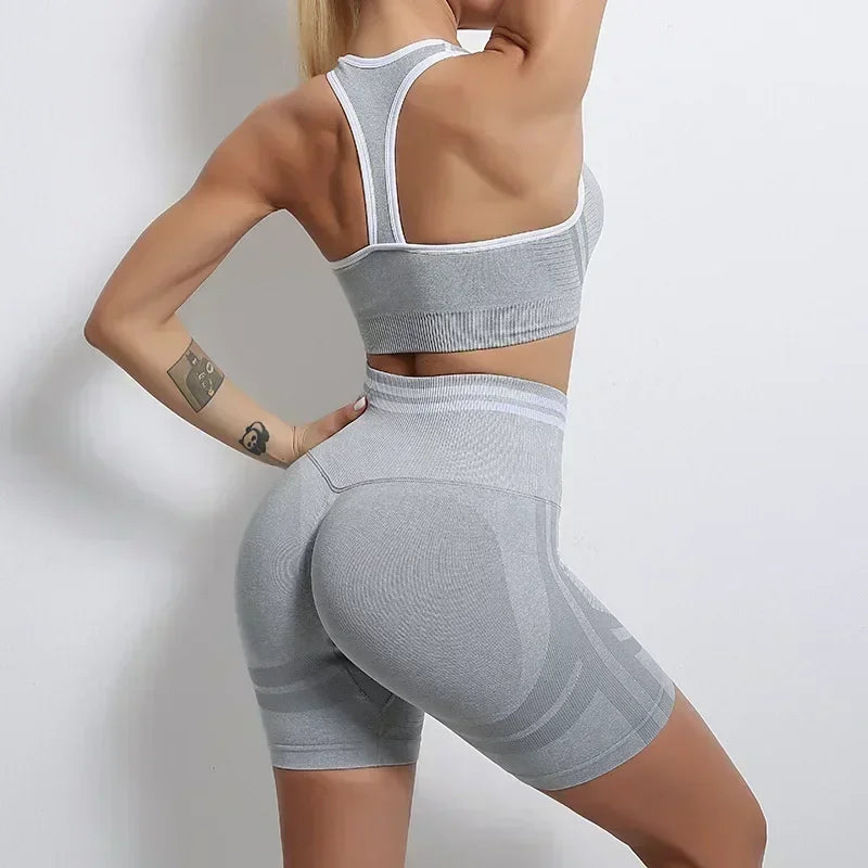 Trinity Seamless Yoga Set – Backless Top & High-Waist Pants House of Trinity