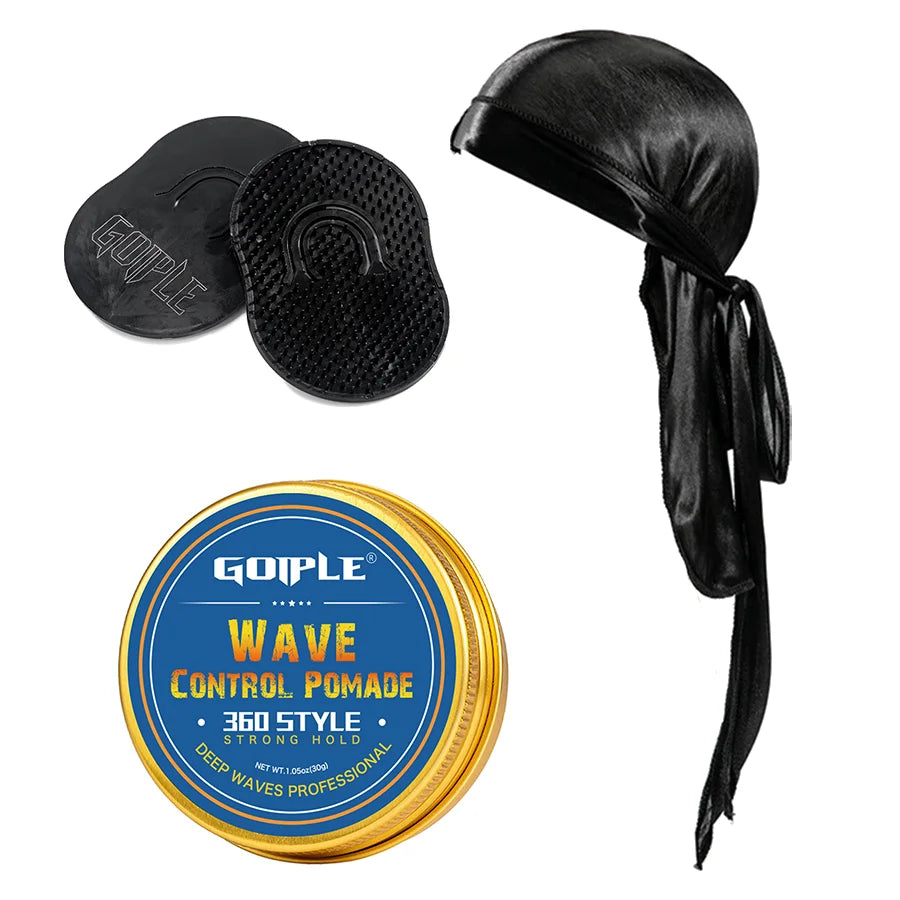 Trinity Men's 360 Wave Pomade – 4-Piece Styling Set