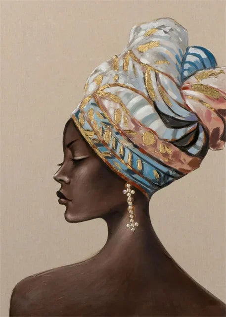 Trinity African Woman Wall Art – Abstract Canvas Print House of Trinity