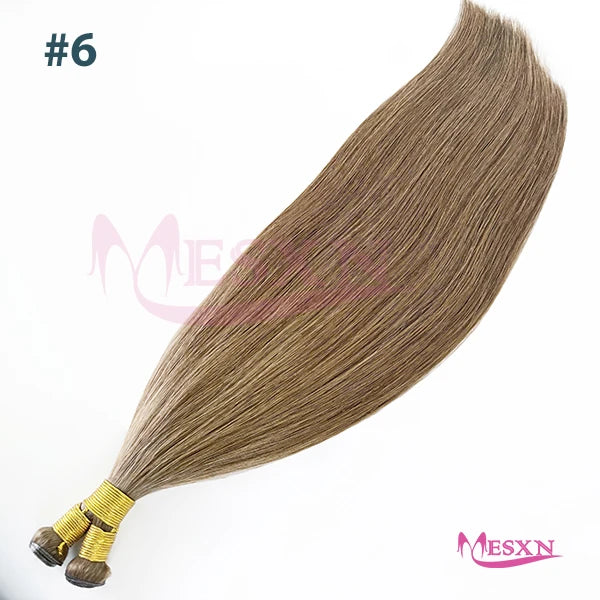 MESXN New Genius Hair Wefts Extensions Human Hair Weaves Bundles Real Human Natural Hair  Straight  Black Brown Blonde
