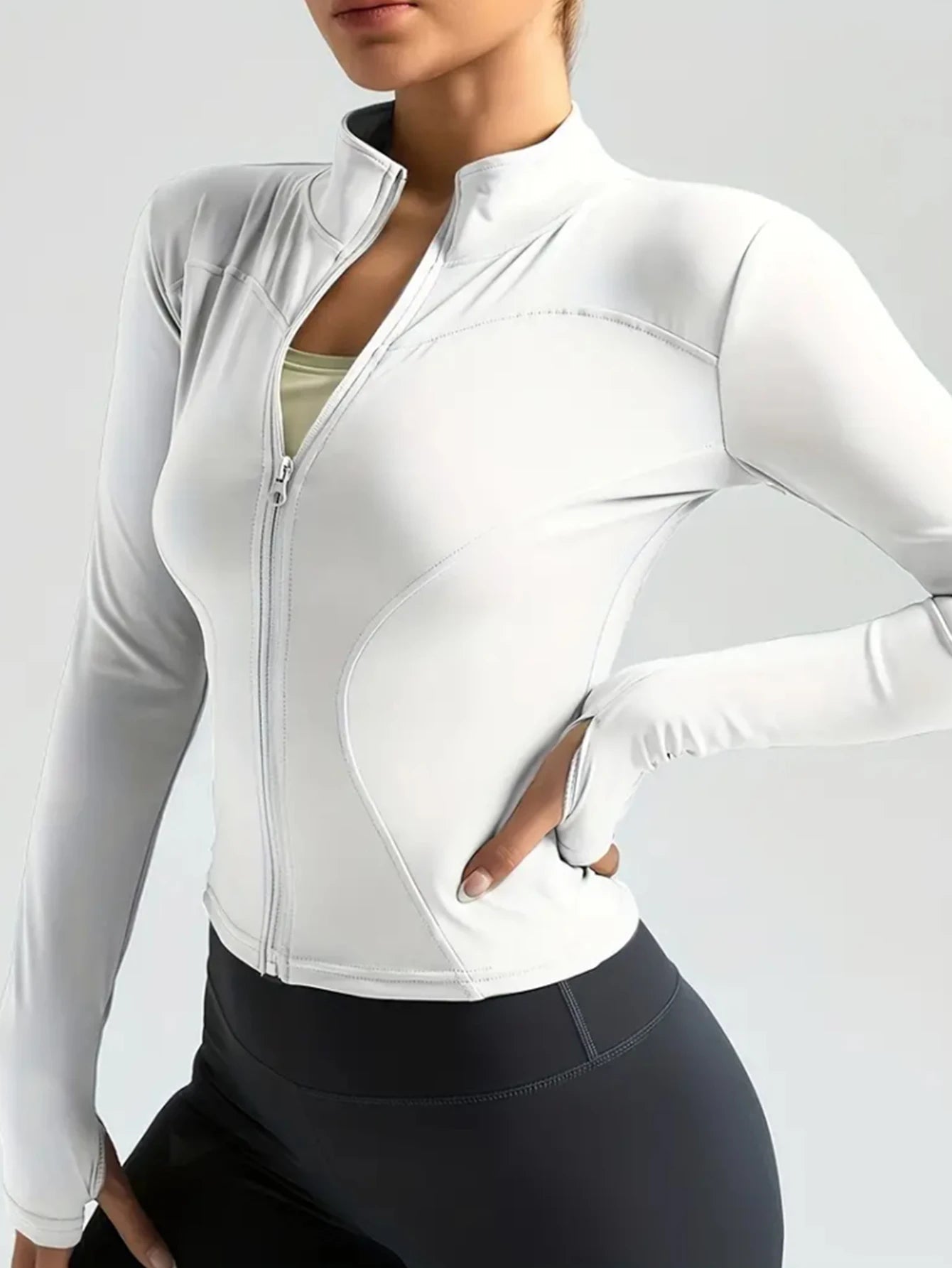 Trinity Athletic Jacket – Long-Sleeve Zip-Up Workout Top House of Trinity